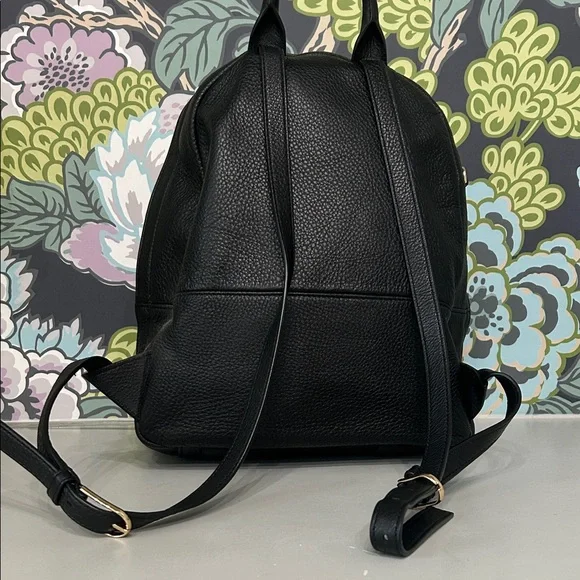Tory Burch Black Full Size Pebbled Leather Backpack- Excellent! - Picture 3 of 9